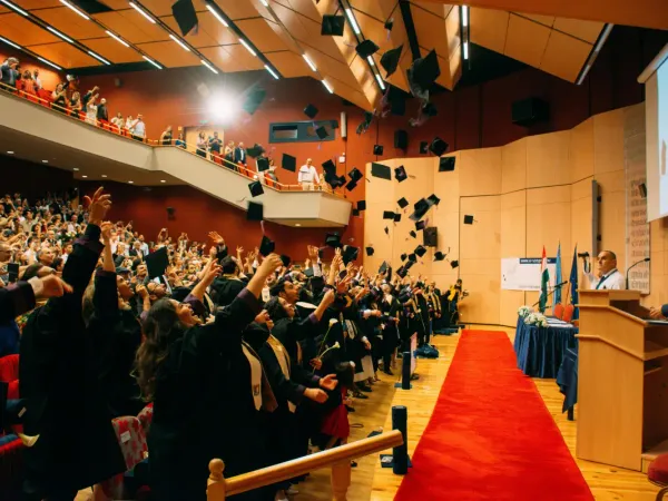 Send off the graduates.